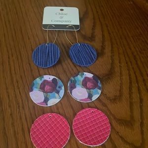 Changeable Earrings with 3 color styles NEW!